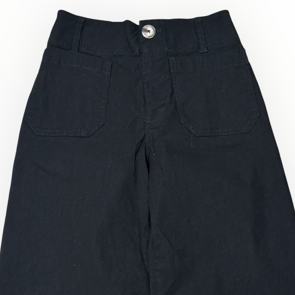 ANTHROPOLOGIE Maeve The Colette Ponte Wide-Leg Pants Crop 24 24P Petite Black - Picture 6 of 9